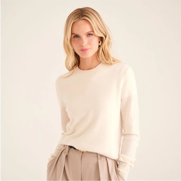 NAADAM Sweaters - Naadam Essential 100% Cashmere Sweater Cream Color Crewneck Unisex Size Large
